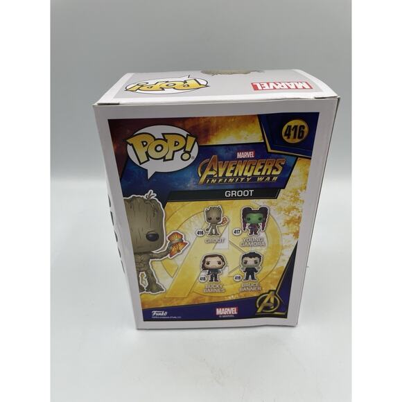 Funko Pop Marvel Avengers Infinity War - Groot w/ Stormbreaker Vinyl Figure 416 - Picture 6 of 7